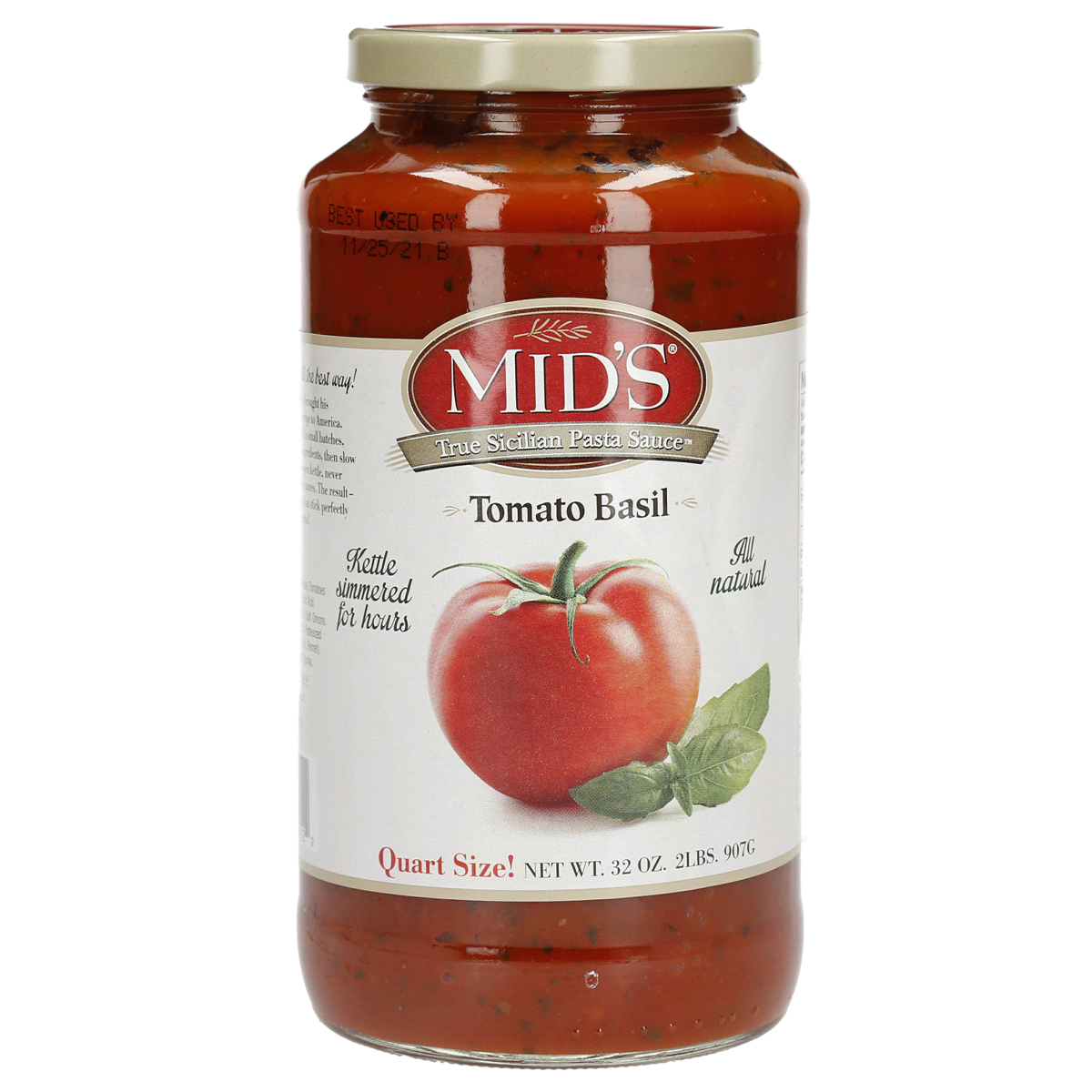 slide 1 of 1, Mid's Tomato Basil Pasta Sauce, 32 oz