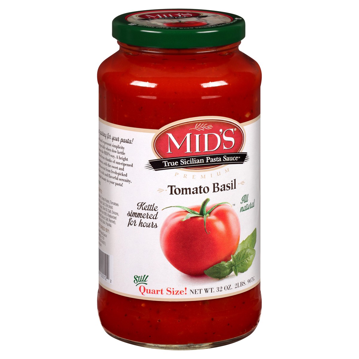 slide 4 of 12, Mid's Quart Size Tomato Basil Pasta Sauce 32 oz, 32 oz