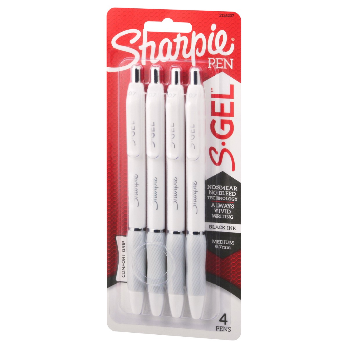 slide 3 of 9, Sharpie S.Gel 0.7 mm Medium Black Ink Comfort Grip Pens 4 ea, 4 ct