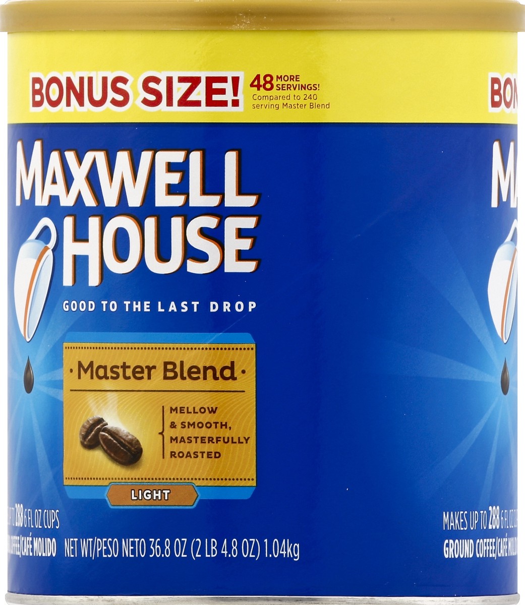 slide 3 of 6, Maxwell House 36.8 OZ COFFEE MASTER BLEND 1 CAN EACH, 36.8 oz