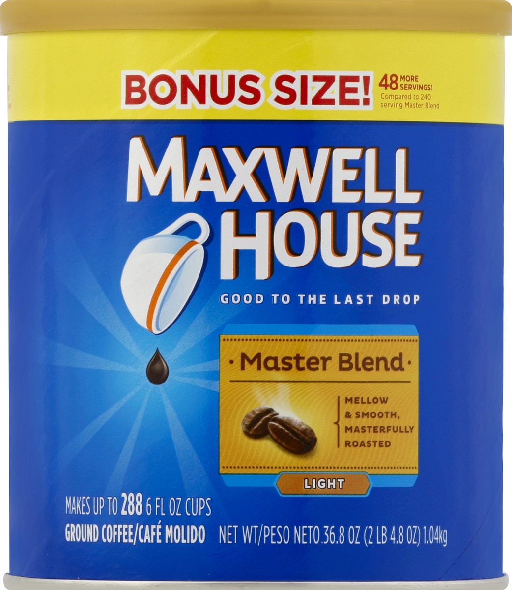 slide 2 of 6, Maxwell House 36.8 OZ COFFEE MASTER BLEND 1 CAN EACH, 36.8 oz