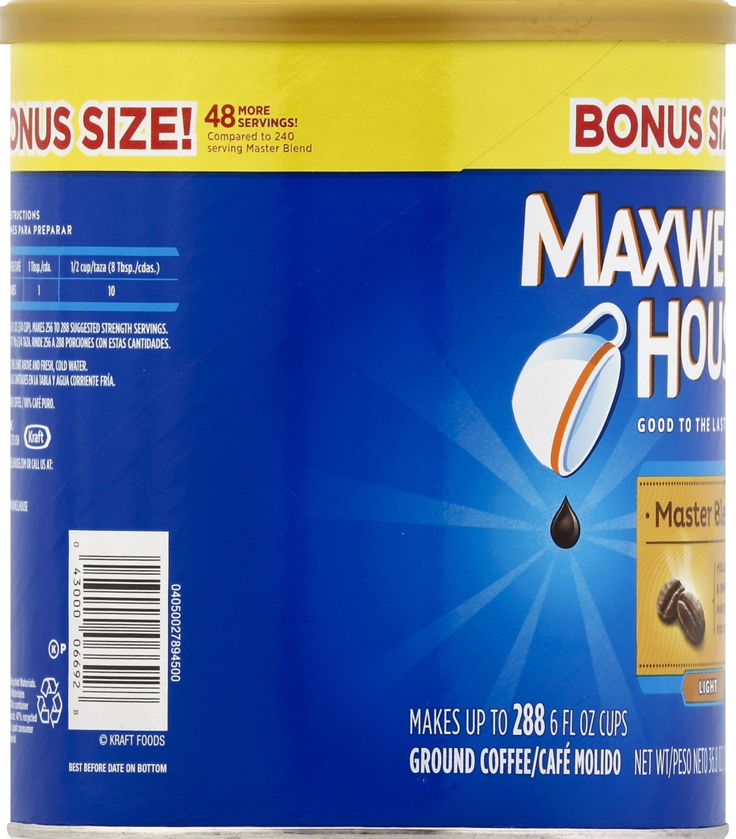 slide 4 of 6, Maxwell House 36.8 OZ COFFEE MASTER BLEND 1 CAN EACH, 36.8 oz