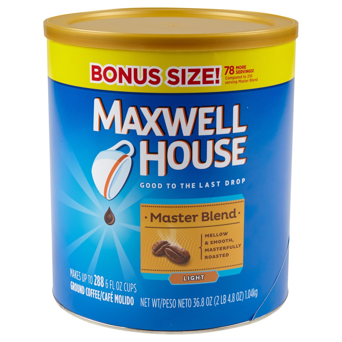 slide 1 of 6, Maxwell House 36.8 OZ COFFEE MASTER BLEND 1 CAN EACH, 36.8 oz