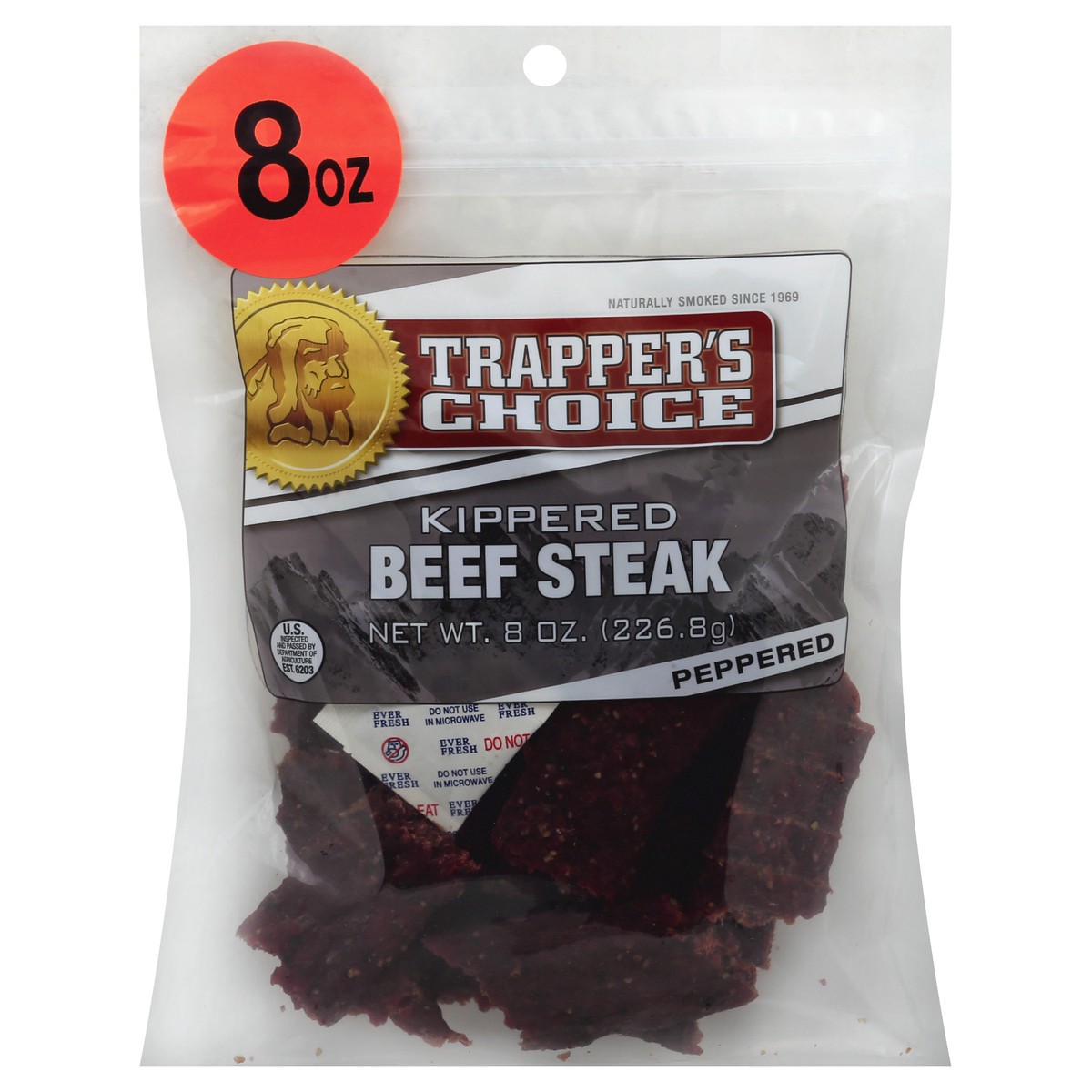 slide 4 of 4, Old Trapper Peppered Beef Jerky, 8 oz