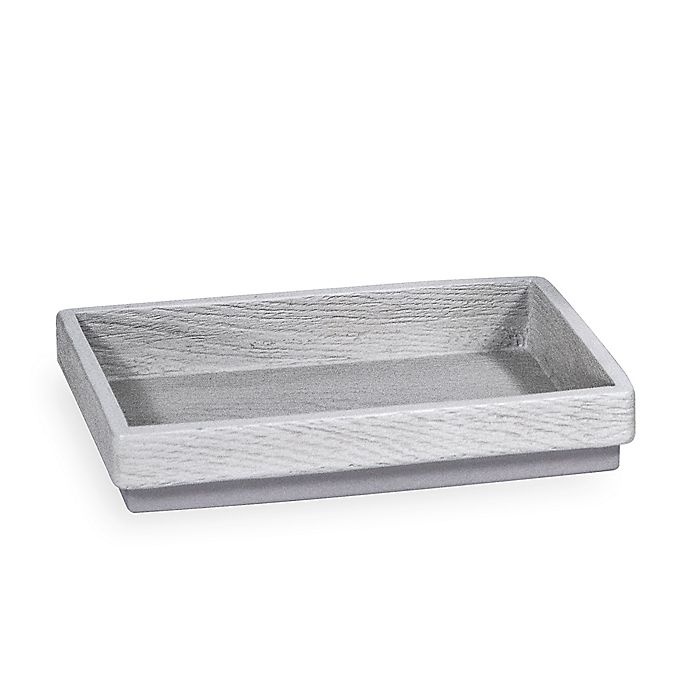 slide 1 of 3, DKNY Wood Soap Dish - Grey, 1 ct