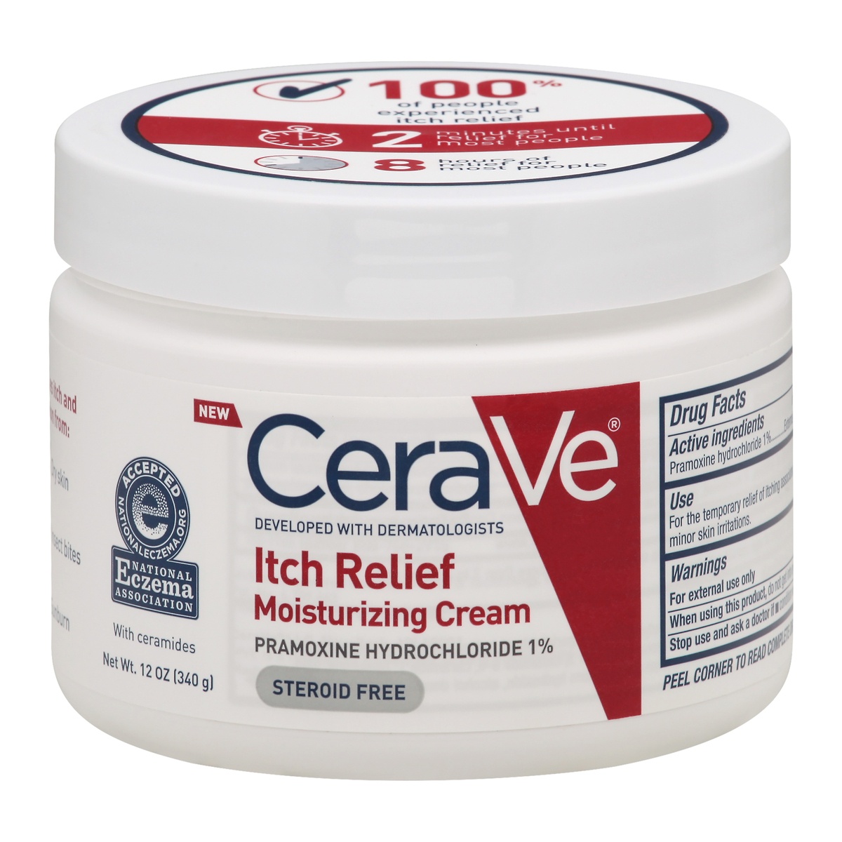 slide 1 of 1, CeraVe Itch Relief Moisturizing Cream, 12 oz