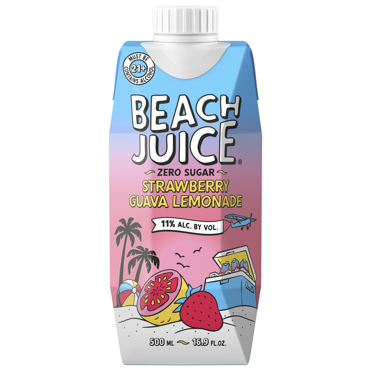 slide 1 of 3, Beach Juice Strawberry Guava Lemonade, 500 ml
