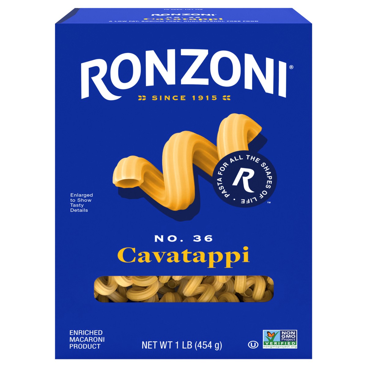 slide 1 of 9, Ronzoni Cavatappi, 16 oz, Tubular Corkscrew, Non-GMO Spiral Pasta, 1 lb