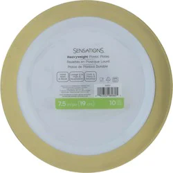 Creative Converting Gold Rim Lunch Plate, 10 ct.