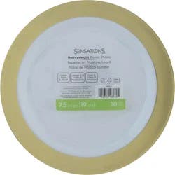 Creative Converting Gold Rim Lunch Plate, 10 ct.