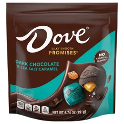 DOVE PROMISES Dark Chocolate & Sea Salted Caramel Candy, 6.74 Oz Bag
