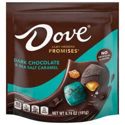 DOVE PROMISES Dark Chocolate & Sea Salted Caramel Candy, 6.74 Oz Bag