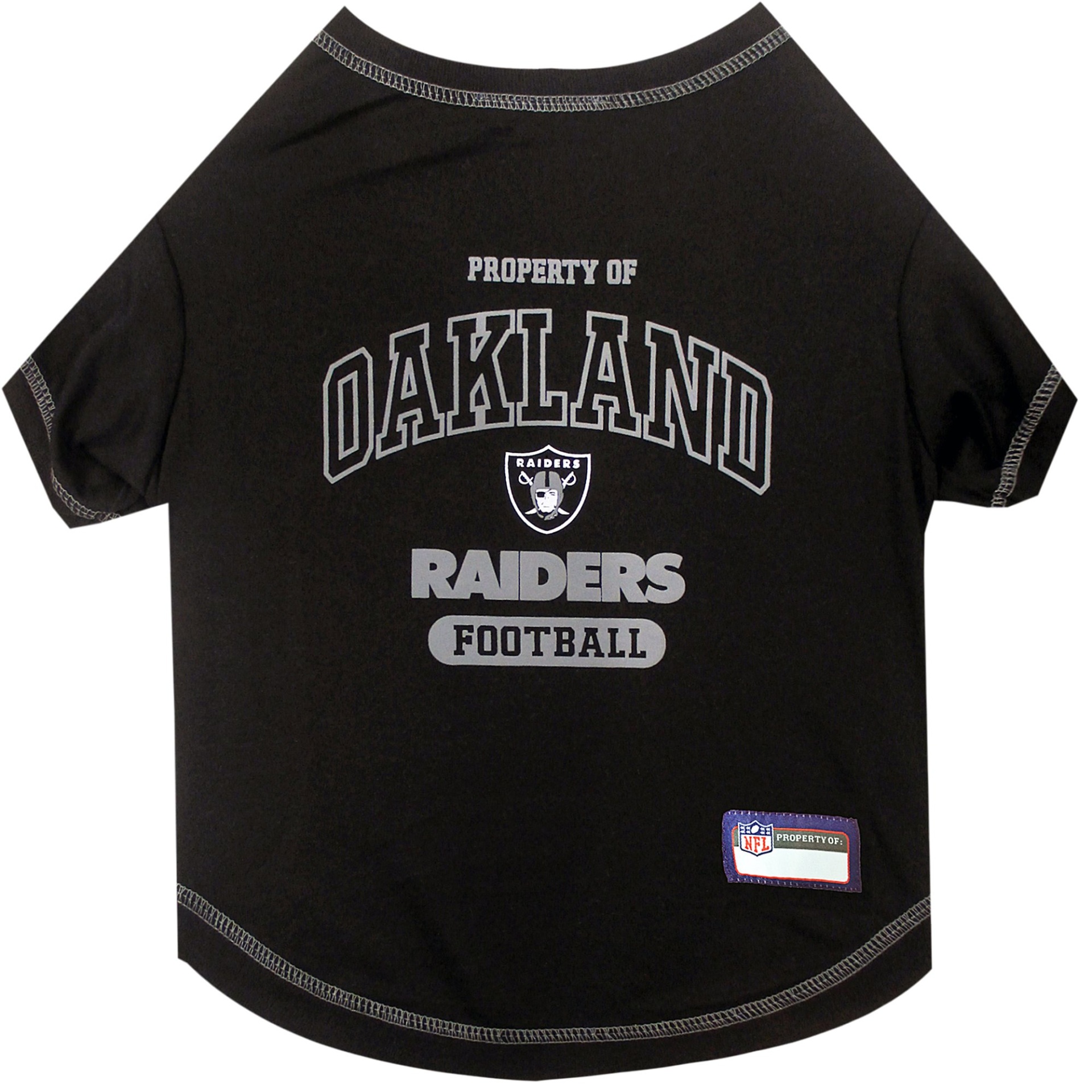 slide 1 of 1, Pets First Oakland Raiders T-Shirt, MED