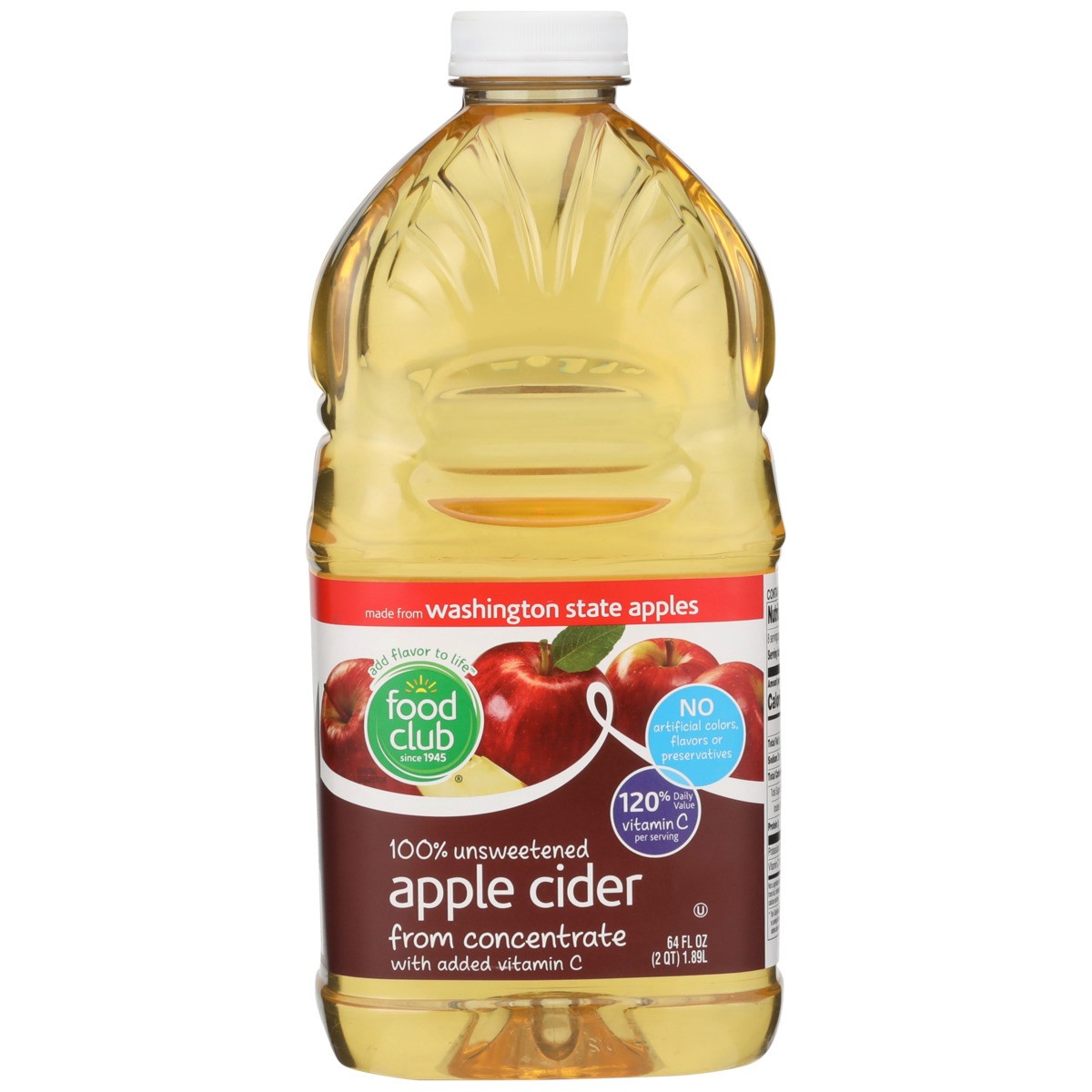 slide 9 of 9, Food Club 100% Apple Cider From Concentrate - 64 fl oz, 64 fl oz