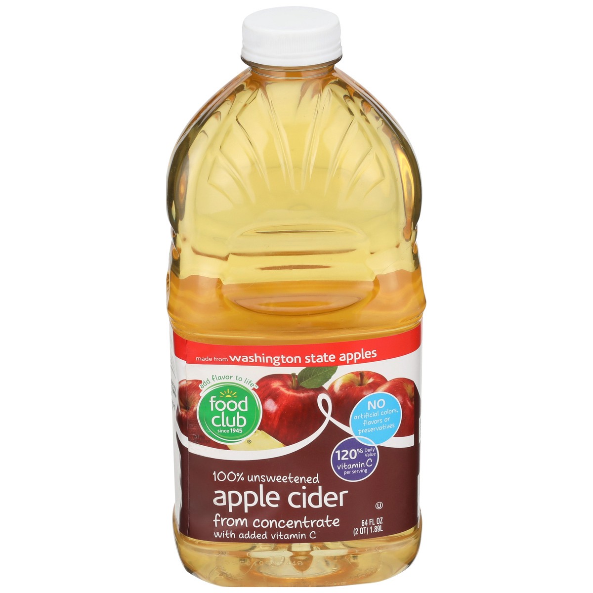 slide 1 of 9, Food Club 100% Apple Cider From Concentrate - 64 fl oz, 64 fl oz