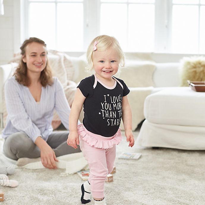 slide 2 of 4, Gerber Newborn Ruffle Pants - Pink/Black, 2 ct