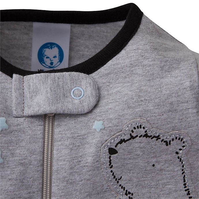 slide 3 of 5, Gerber Newborn Bear Sleep'n Play - Blue/Grey, 2 ct