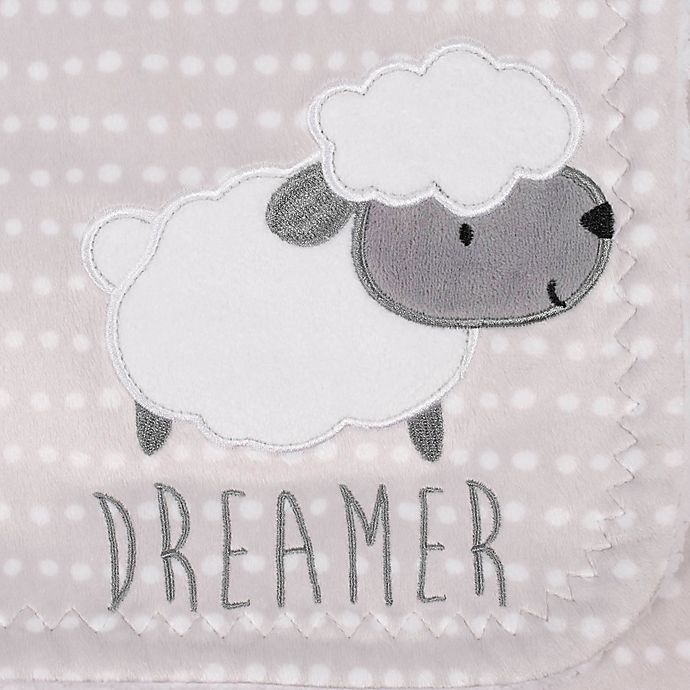 slide 2 of 3, Gerber Lamb Appliqued Plush Blanket - Grey, 1 ct