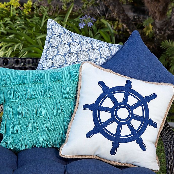 slide 2 of 5, Destination Summer Medford Square Indoor/Outdoor Throw Pillow - Navy, 1 ct