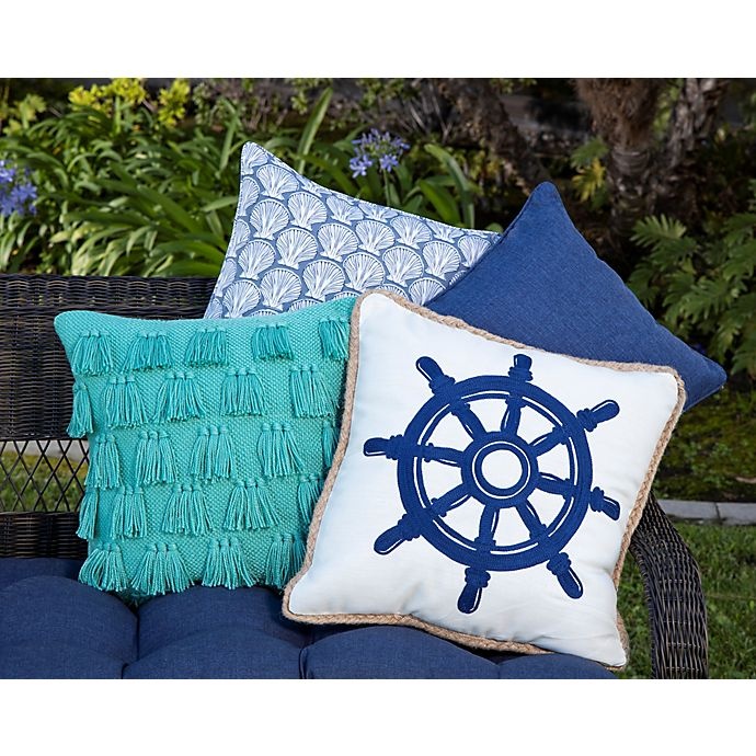 slide 5 of 5, Destination Summer Medford Square Indoor/Outdoor Throw Pillow - Navy, 1 ct