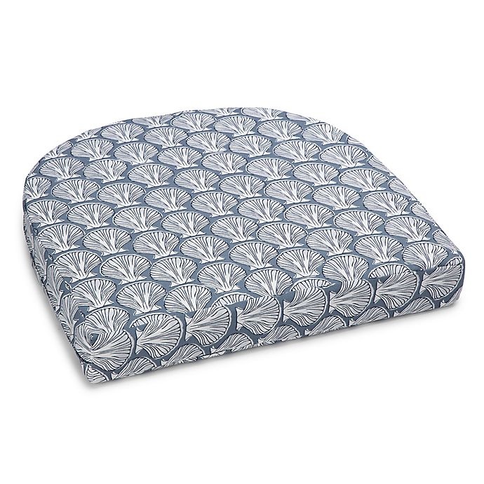 slide 1 of 1, Destination Summer Seashell Indoor/Outdoor Stacking Wicker Seat Cushion - Seashell Grey, 1 ct