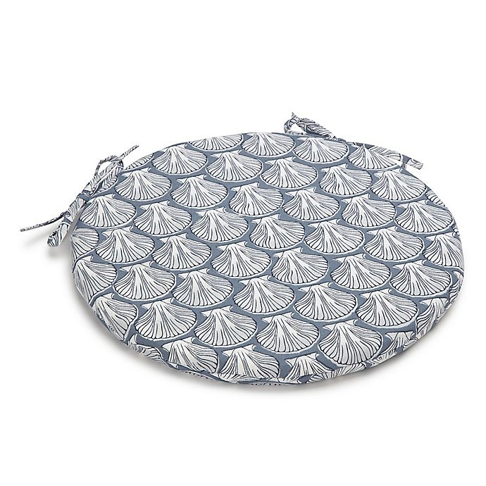 slide 1 of 1, Destination Summer Seashell Outdoor Bistro Seat Cushion - Grey, 1 ct