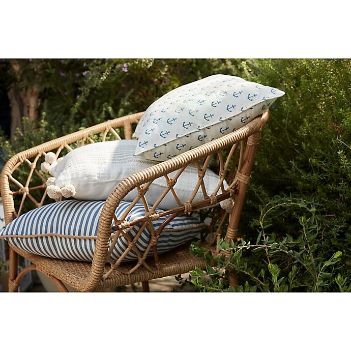 slide 3 of 3, Bee & Willow Home Runway Stripe Braided Square Indoor/Outdoor Throw Pillow - Blue, 1 ct