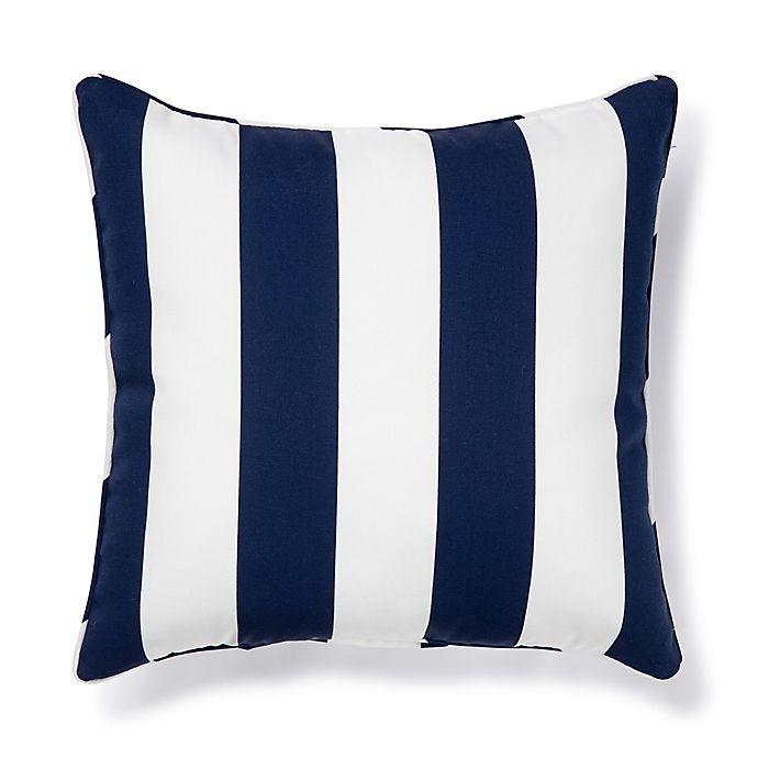 slide 1 of 1, W Home Cabana Indoor/Outdoor Square Throw Pillow - Navy/White, 1 ct
