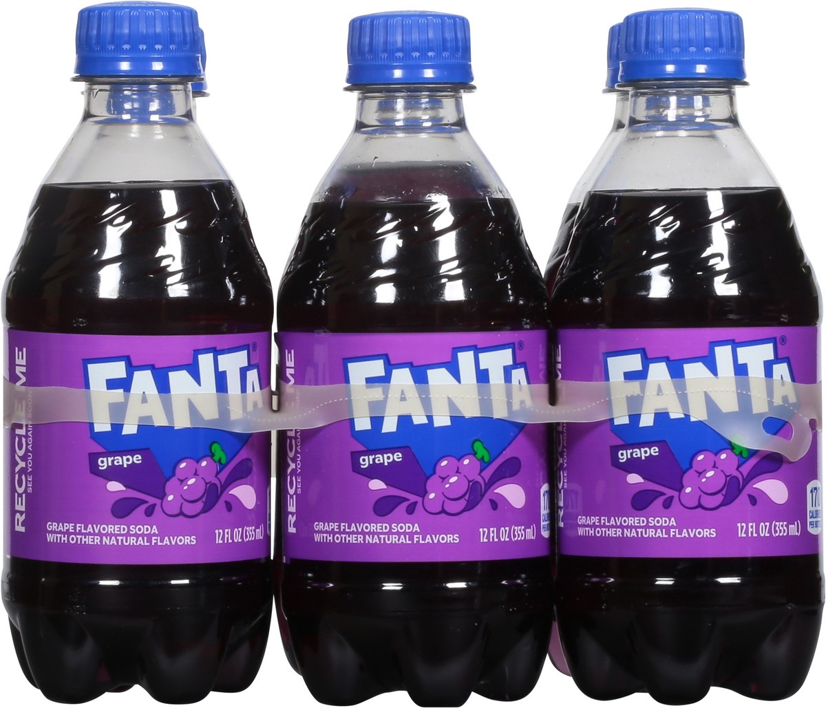 slide 2 of 14, Fanta Grape Soda Bottles, 12 fl oz, 6 Pack, 6 ct