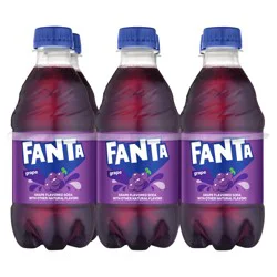 Fanta Grape Soda Bottles, 12 fl oz, 6 Pack