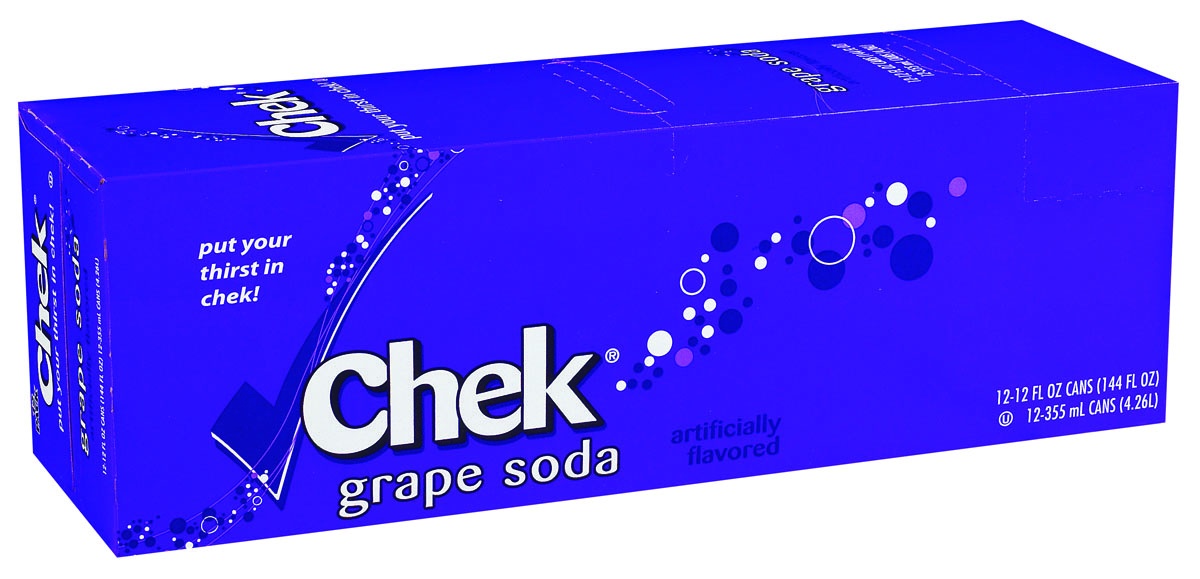 slide 1 of 1, Chek Grape - 12 ct; 12 oz, 12 ct; 12 oz