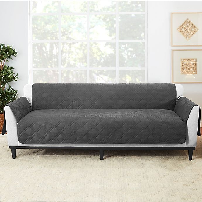 slide 1 of 2, SureFit Home Decor Sofa Recliner Furniture Protector - Grey, 1 ct