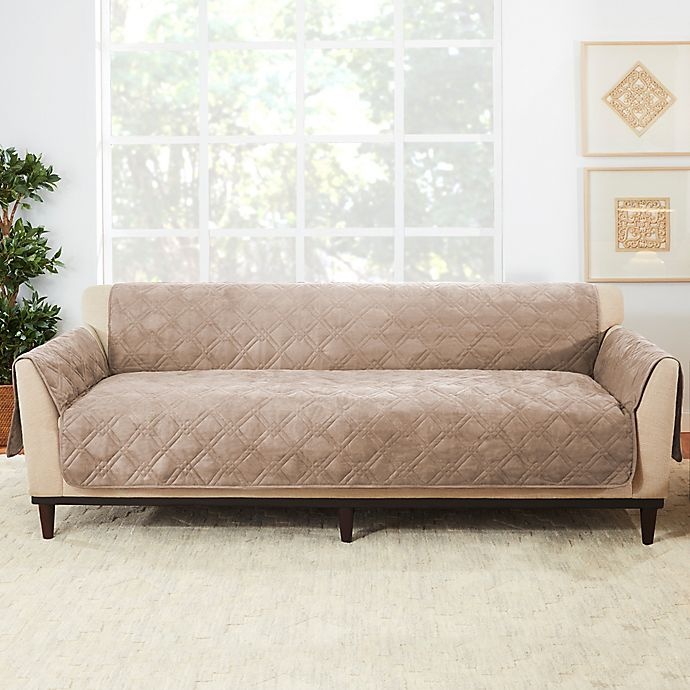 slide 1 of 2, SureFit Home Decor Sofa Recliner Furniture Protector - Cement, 1 ct