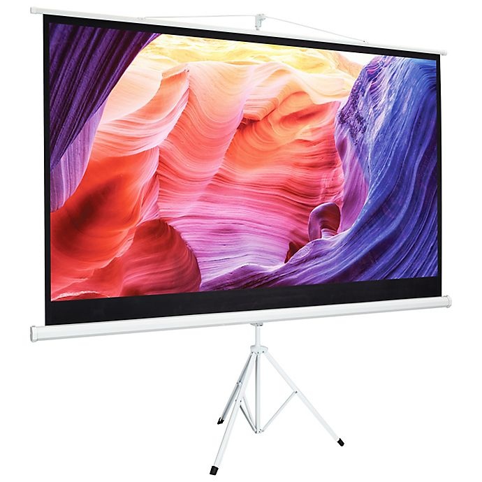 slide 3 of 5, GPX Indoor Projection Screen - Black, 90 in