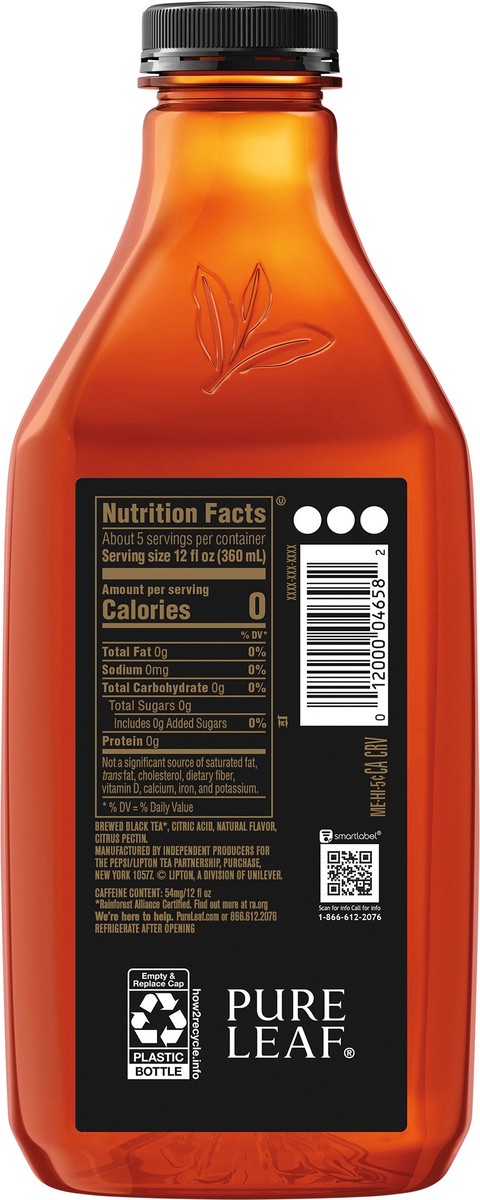 slide 2 of 7, Pure Leaf Unsweetened Lemon Brewed Tea - 64 fl oz, 64 fl oz