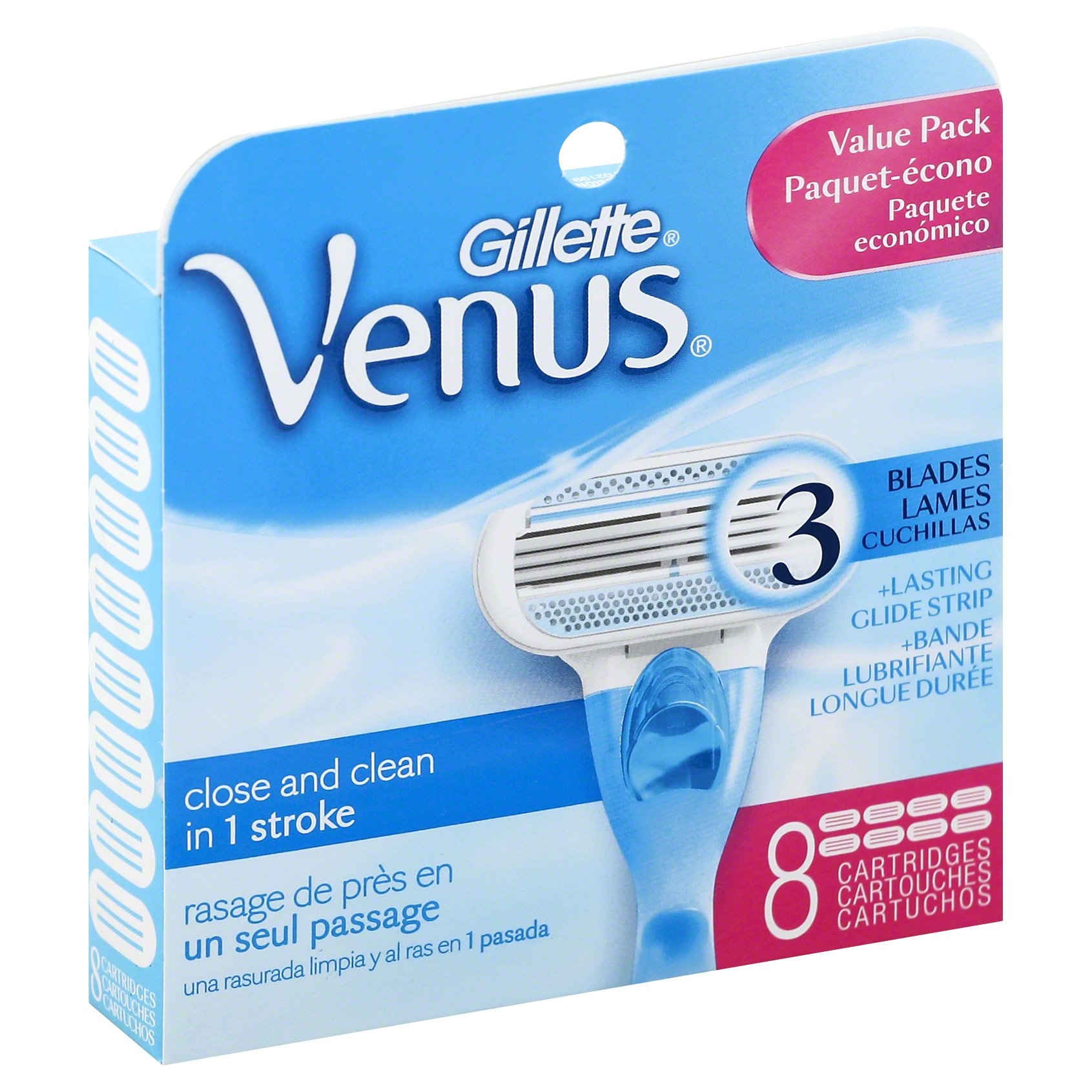 slide 1 of 8, Venus Smooth Women's Razor Blade Refills - 8ct, 8 ct