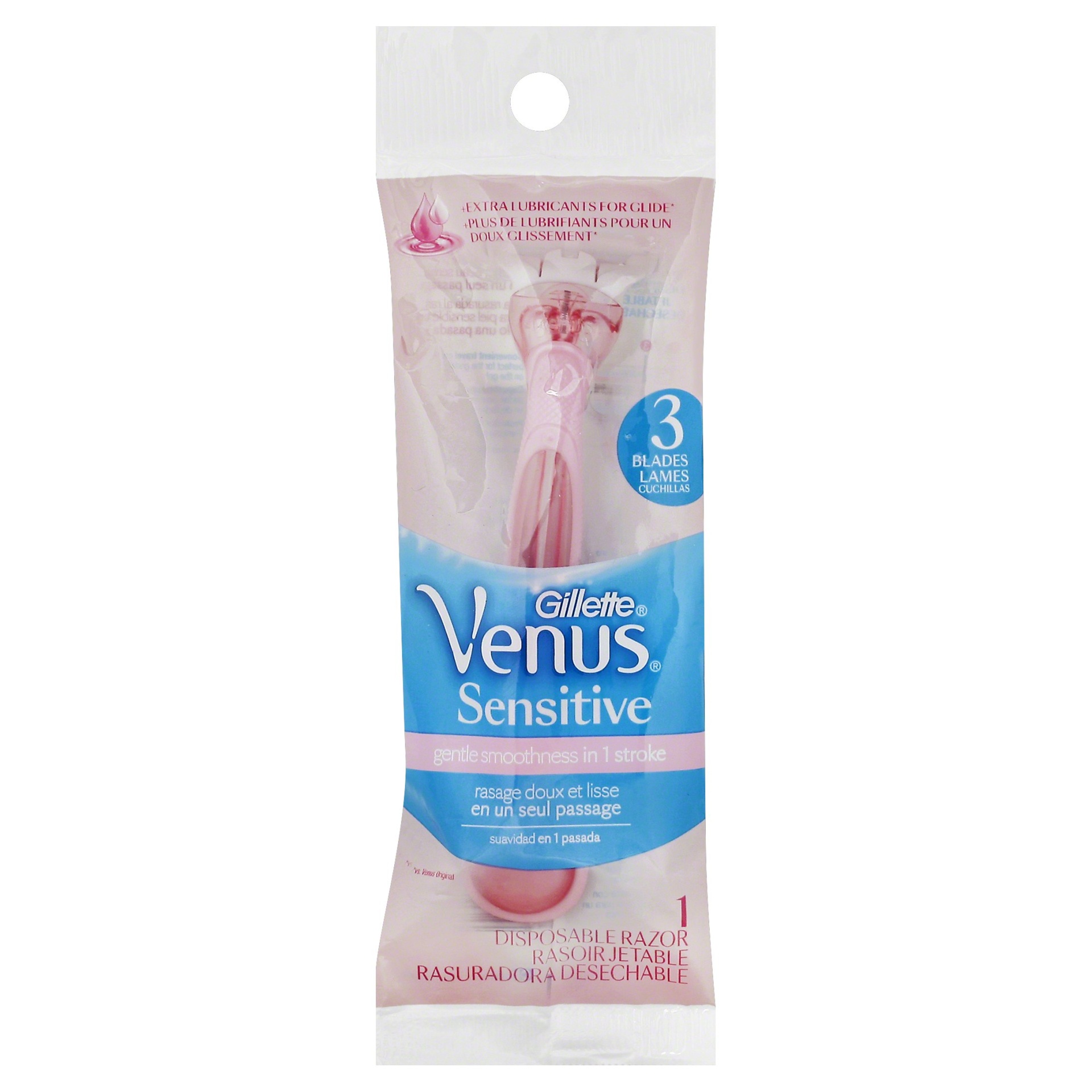 slide 1 of 8, Venus Sensitive Women's Disposable Razors, 1 ct