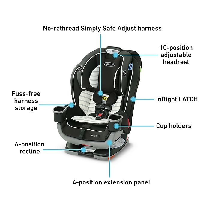 slide 7 of 7, Graco Extend2Fit 3-in-1 Car Seat - Hamilton, 1 ct