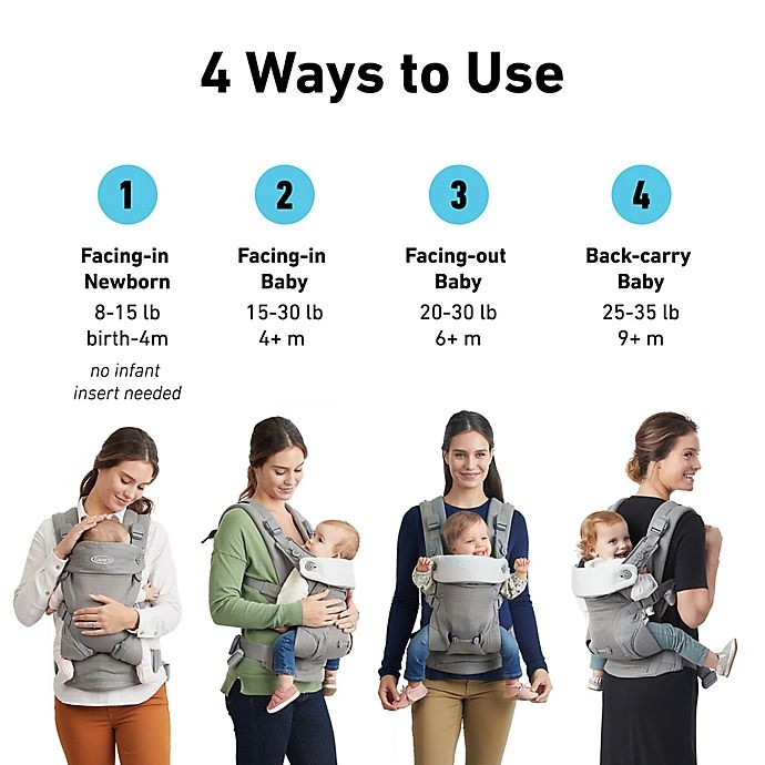 slide 8 of 10, Graco Cradle Me4-in-1 Baby Carrier - Onyx, 1 ct