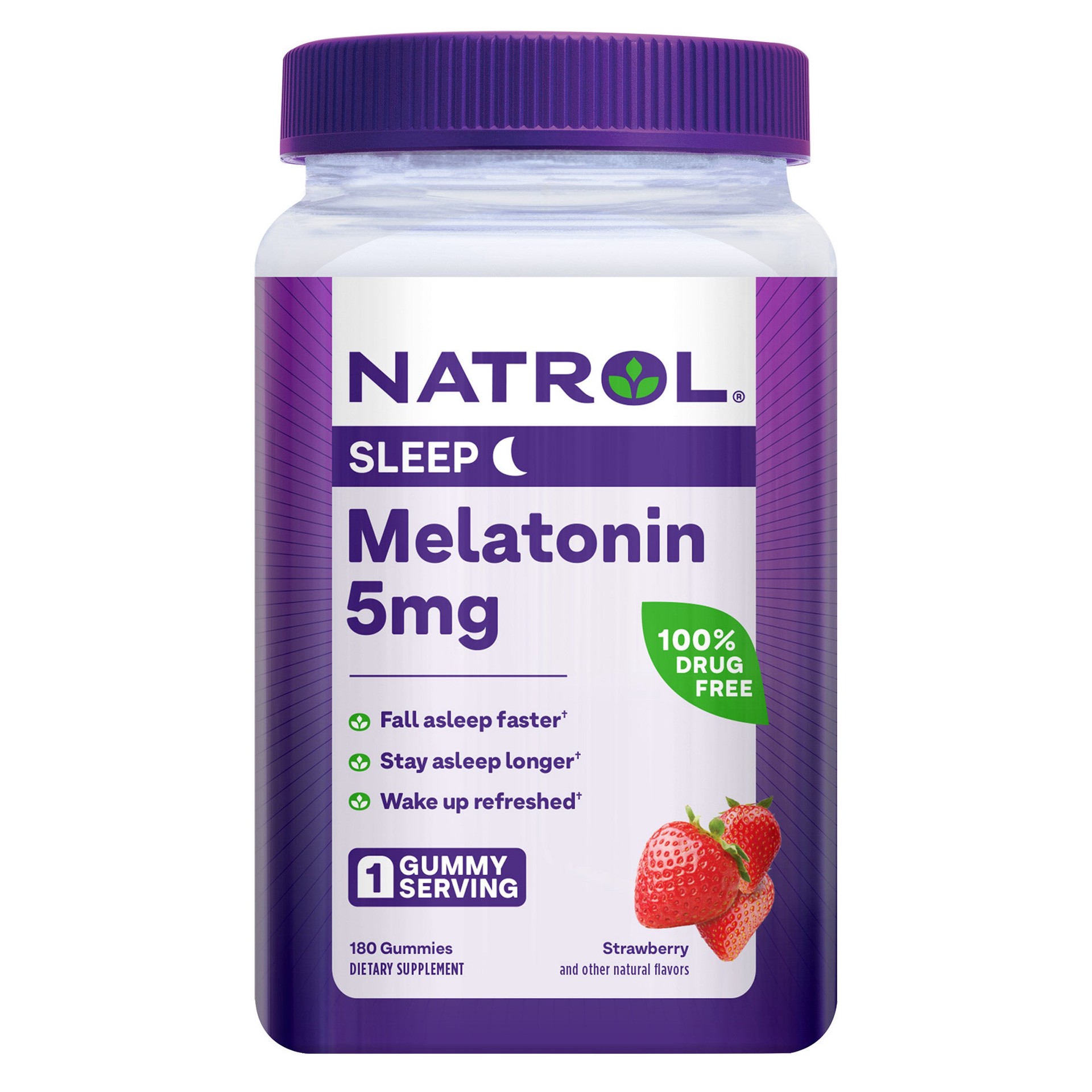 slide 1 of 2, Natrol Melatonin 5mg Gummy, 180 count, 