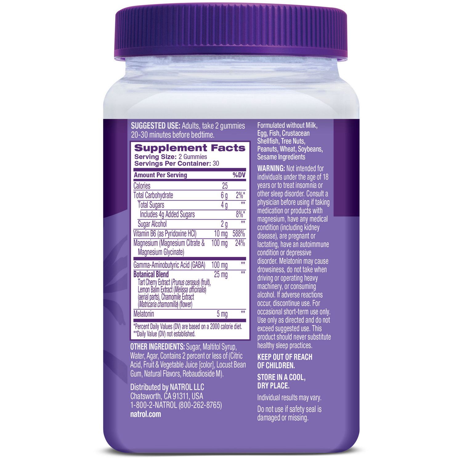 slide 10 of 10, Natrol Sleep & Restore Gummies, GABA, Magnesium Glycinate Blend, Botanical Blend, Melatonin 5mg, Essential For Your Ultimate Restorative Sleep, Cherry Flavored, Up to a 30 Day Supply, 60 ct