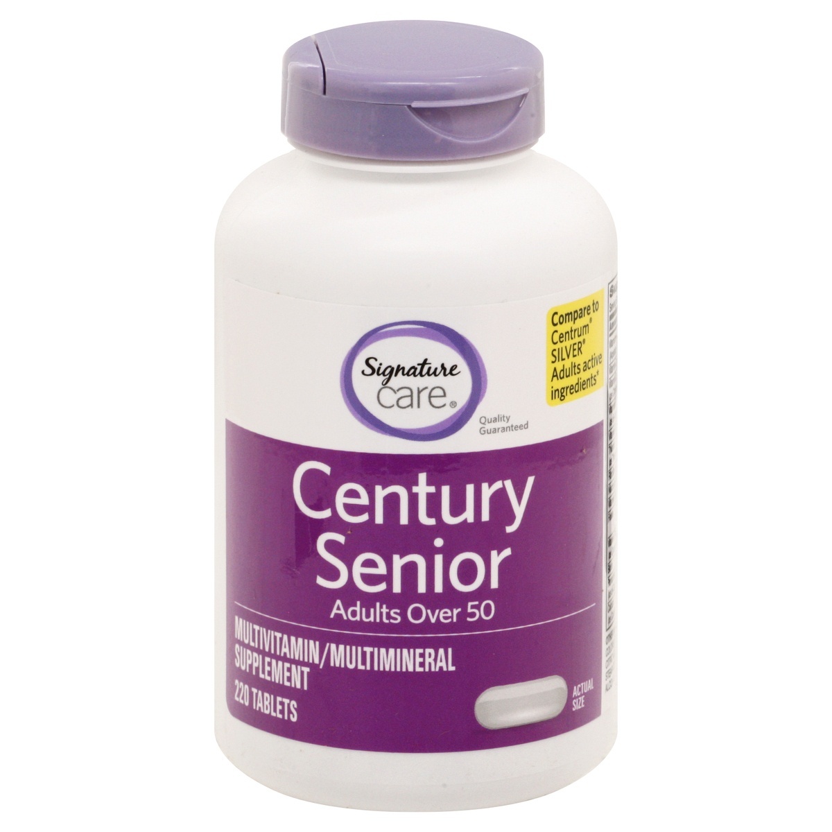 slide 1 of 9, Signature Care CENTURY Mature Adults Over 50 Dietary Supplement Tablet - 220 Count, 220 ct