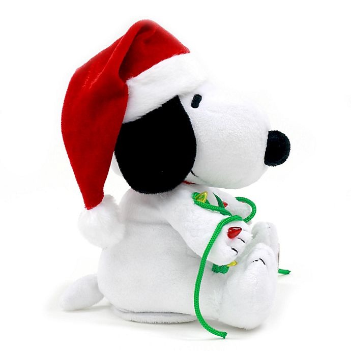 slide 2 of 3, Peanuts Animated Musical Snoopy Holiday Plush, 9 in