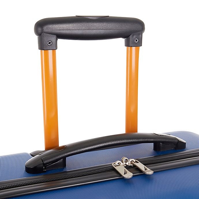 slide 2 of 5, Nautica Tide Beach 25 Hardside Spinner Checked Luggage - Blue/Tangerine'', 1 ct