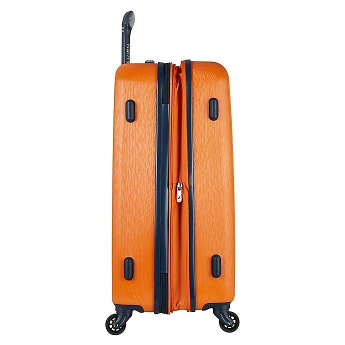 slide 3 of 5, Nautica Life Boat Hardside Spinner Checked Luggage - Orange, 24 in