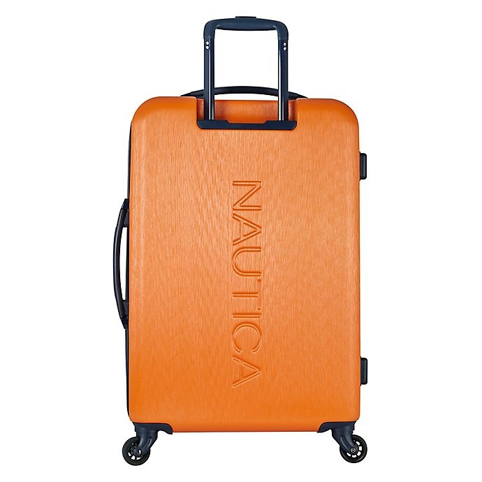 slide 4 of 5, Nautica Life Boat Hardside Spinner Checked Luggage - Orange, 24 in