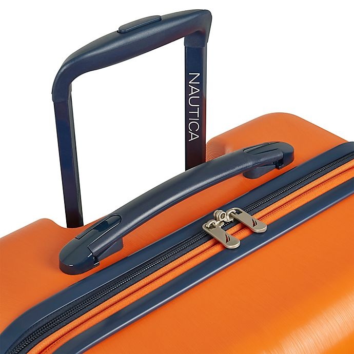 slide 5 of 5, Nautica Life Boat Hardside Spinner Checked Luggage - Orange, 24 in