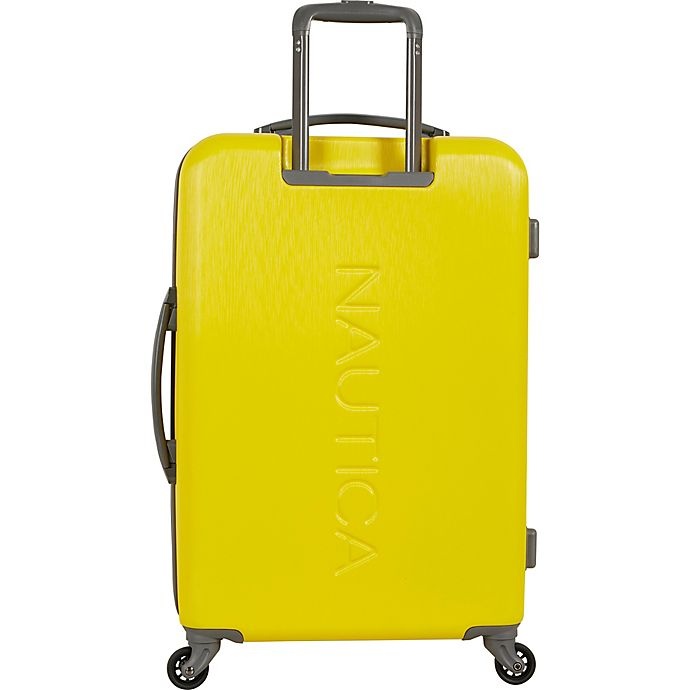 slide 2 of 6, Nautica Life Boat Hardside Spinner Carry On Luggage - Yellow/Grey, 20 in