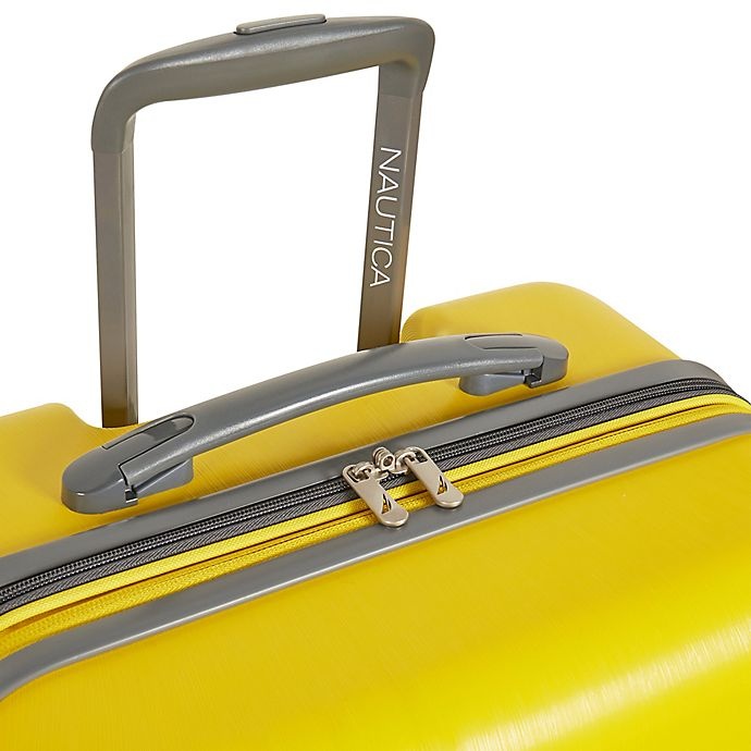 slide 3 of 6, Nautica Life Boat Hardside Spinner Carry On Luggage - Yellow/Grey, 20 in