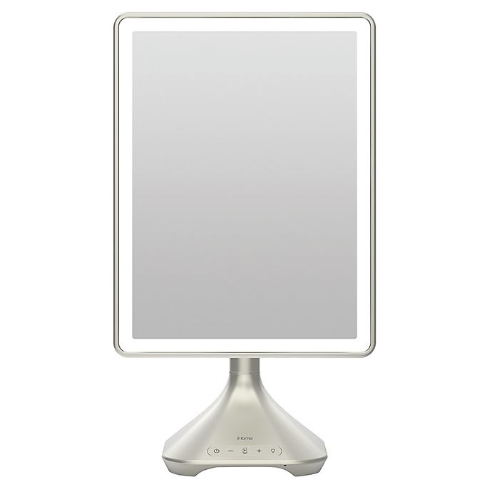 slide 3 of 3, iHome Pro Rechargeable Vanity Speaker Mirror - Silver/Nickel, 1 ct